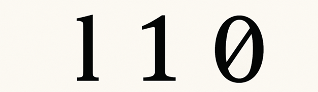 Visualisation de la lettre l minuscule, du chiffre un et du chiffre zéro. Le l et le 1 sont distincts. Le 0, quant à lui, est facilement reconnaissable grâce à la ligne diagonale au centre.