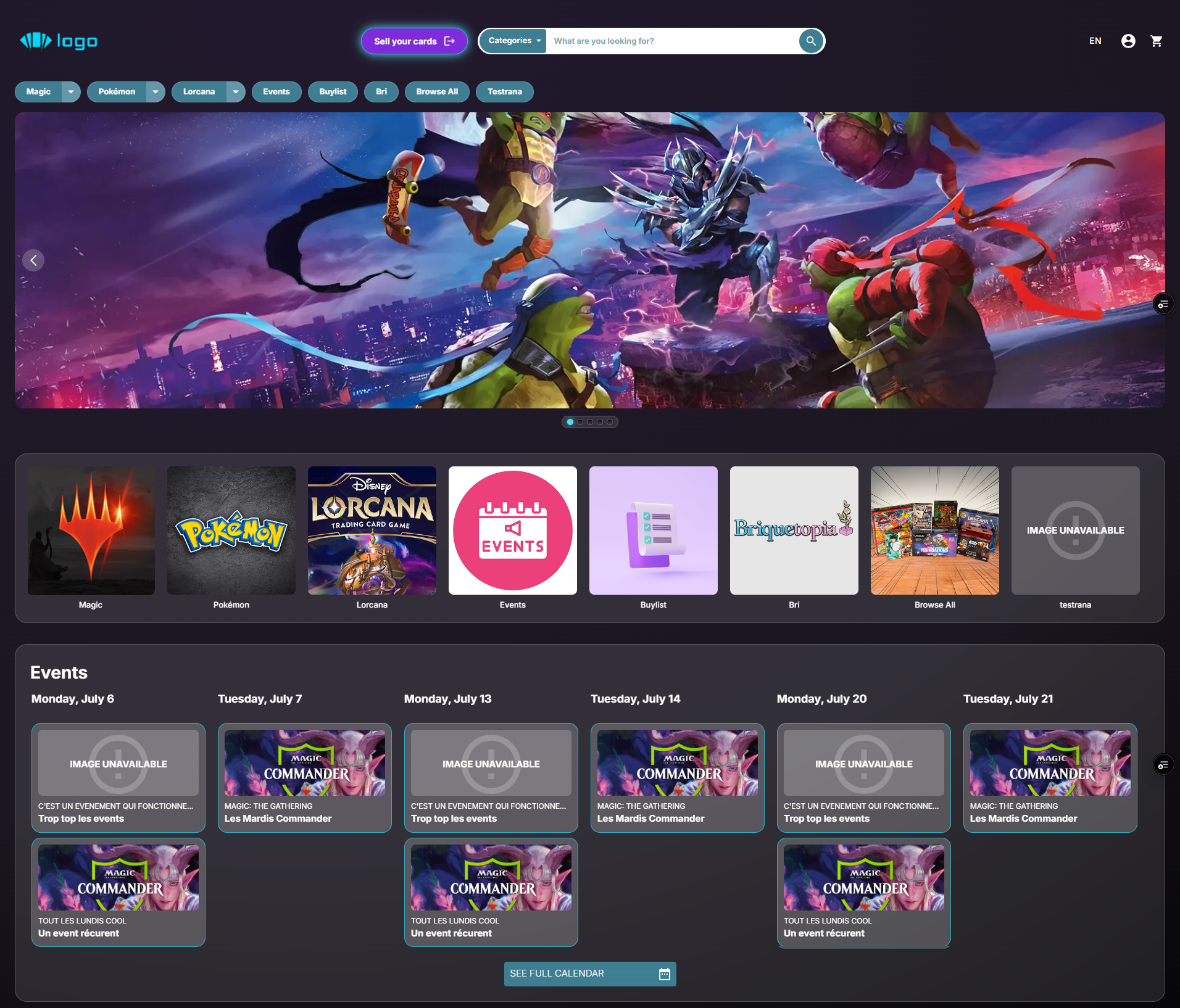 Store home page Store home page