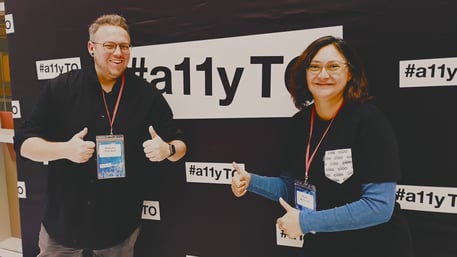 Rocio and Mathieu at AllyTO Conf